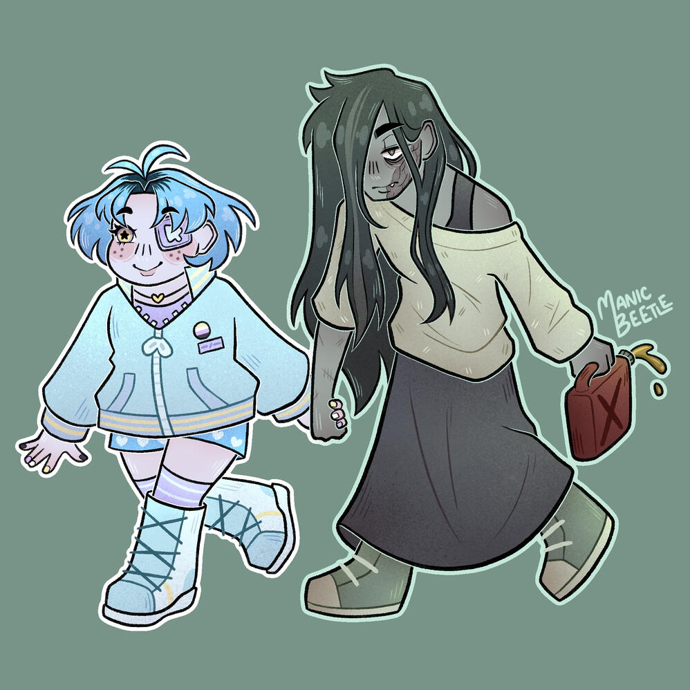 [2 Characters] https://artfight.net/attack/16691799.scary-dog-priviliges