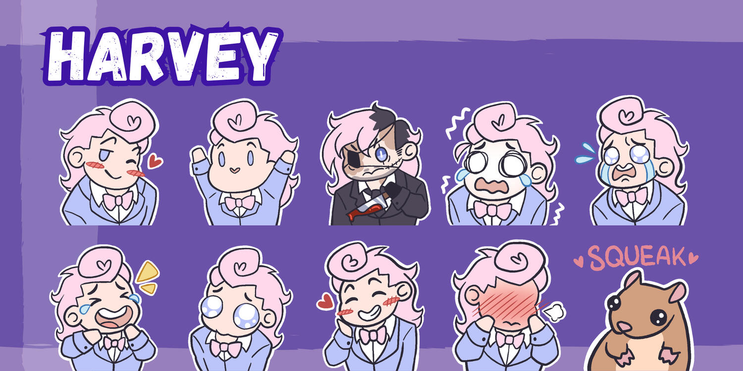 [10, Classic Style] https://vgen.co/manic_beetle/portfolio/showcase/-emote-showcase-harvey-harvington/98592106-fd2c-466f-b64c-ac6d3e3cf471