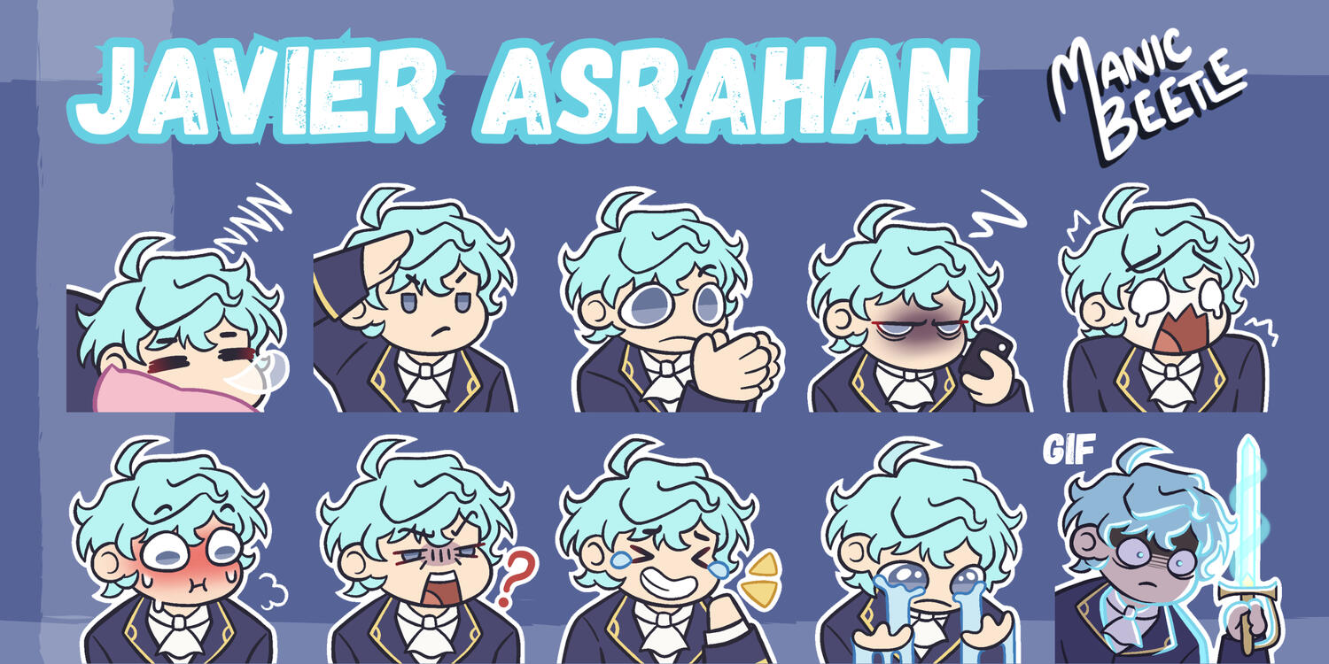 [10, Classic Style] https://vgen.co/manic_beetle/portfolio/showcase/-emote-set-javier-asrahan/4e22ed1b-c226-48a4-b5f0-4473d32eb3d5
